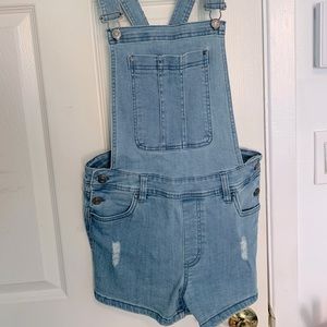 Denim short jumpsuit
